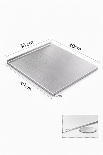 ⚡ TABLA DE ACERO INOXIDABLE CON BORDE PRO 30x40 CM ⚡
